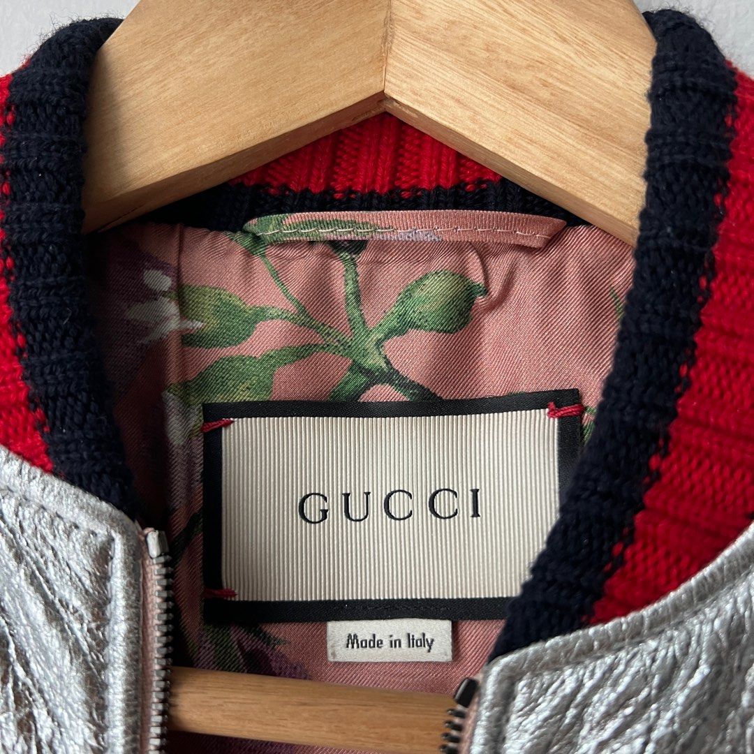 Gucci Silver Bomber Jacket