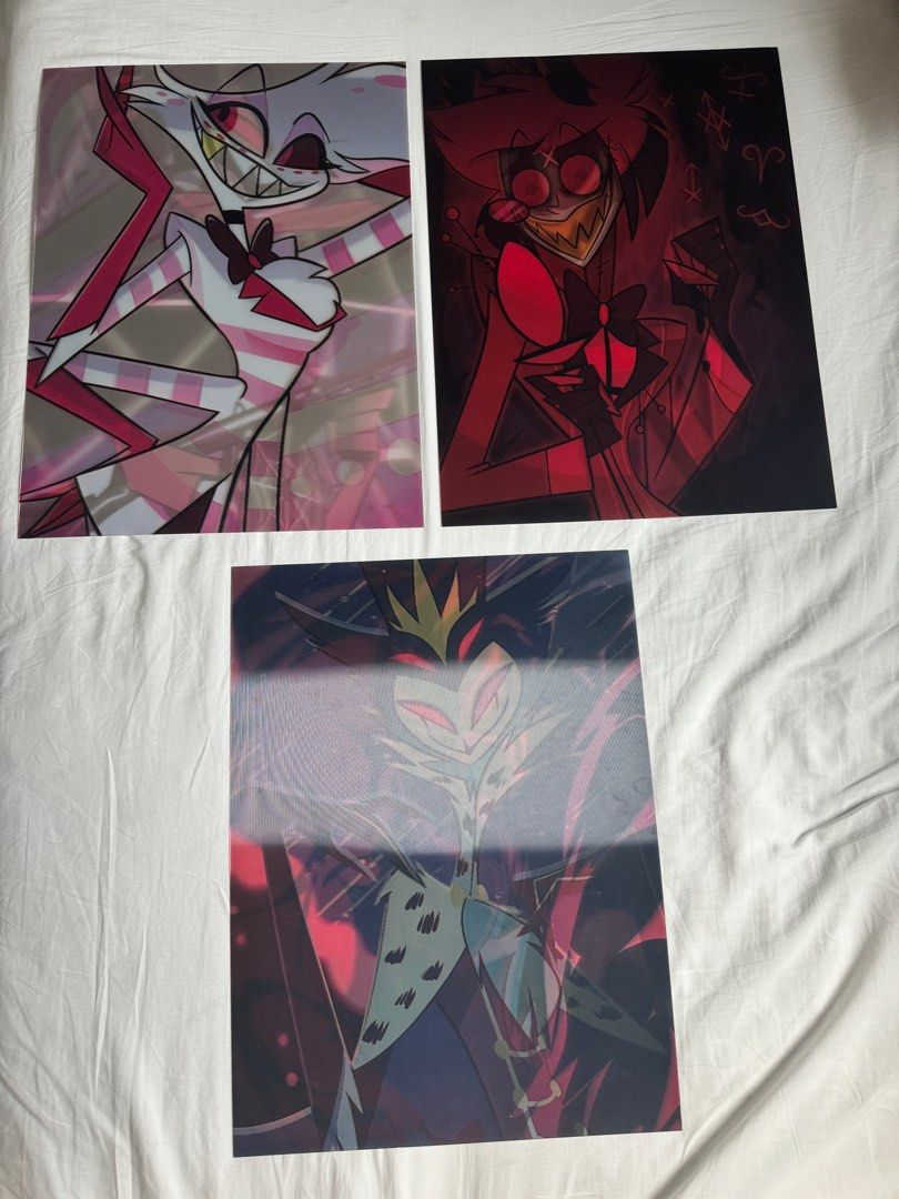 Hazbin Hotel Helluva Boss Alastor Stolas Angel Dust Official 3d Lenticular Prints Hobbies 