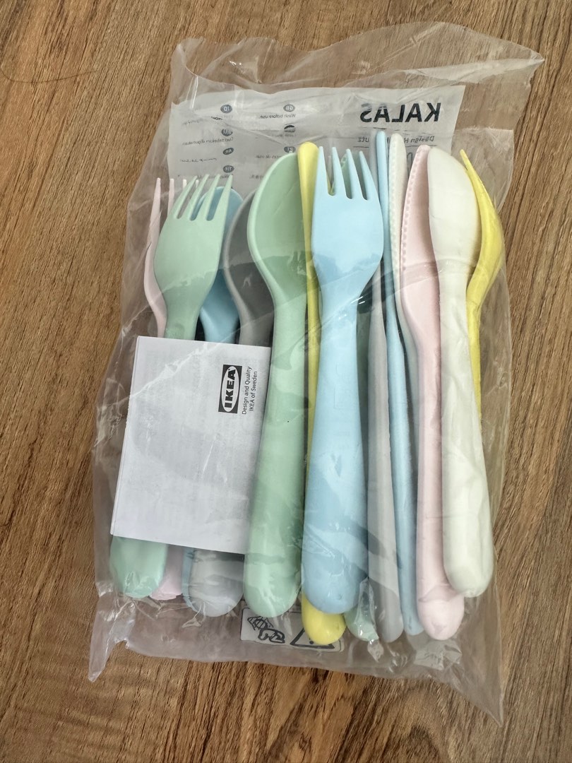 IKEA Kalas Cucchiani Colorati - Set Di 4 Plastica Resistente, Lavabile E Microonde