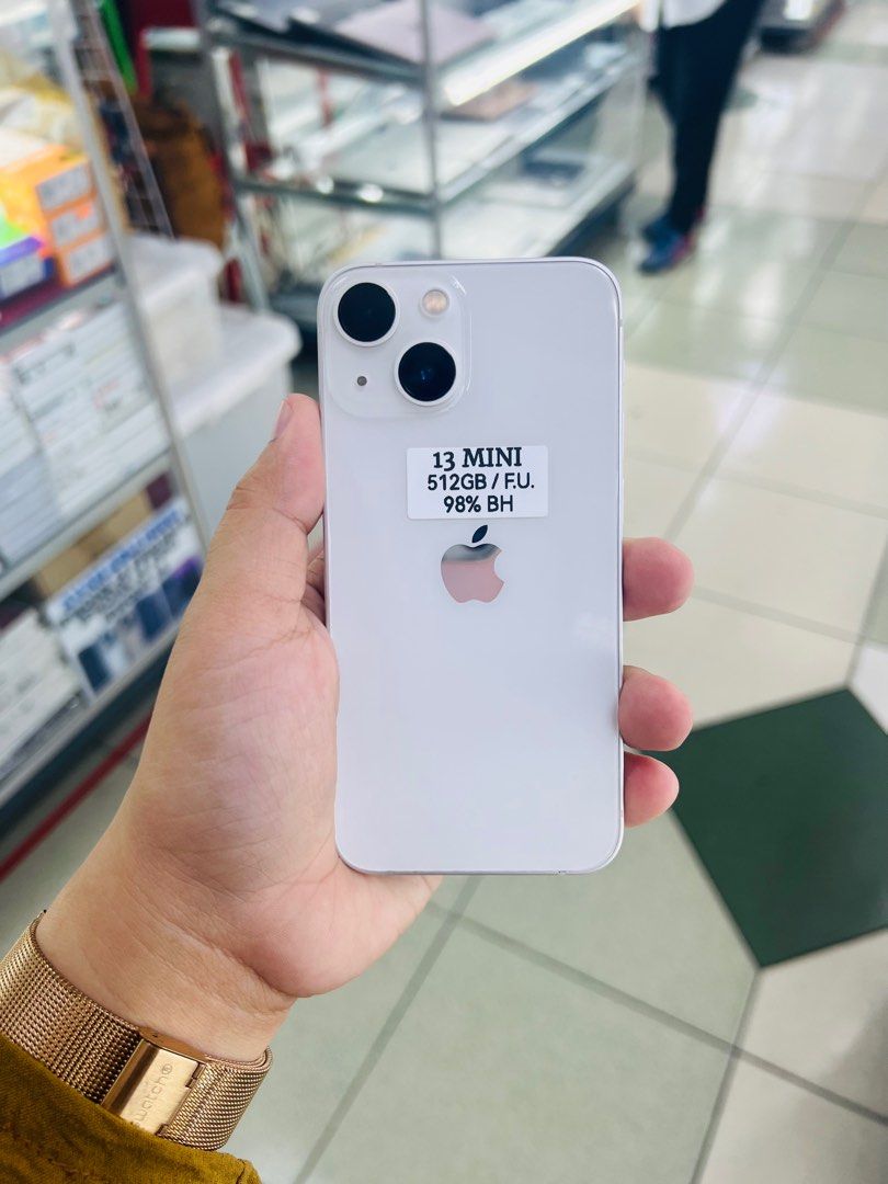 Iphone 13 Mini 512gb 98% batt FU no issue (Category: iPhone 13 Series) located in San Juan City. Submitted by javedsgadgetshop (Listing ID 1302920337, Image 1). Description: OPEN FOR INSTALLMENT VIA CREDIT CARD/GGIVES & SWAP/TRADE-IN! WE BUY AND SELL ( ANYKINDS OF UNIT BINIBILI PO NAMIN)! PTPA : Padelete po f bawal Read ❗️Onhand ‼️ Iphone 13Mini •512gb •NTC Variant •98% batt health •Factory Unlock •95% Smoothness •No hidden issue | No Repaired •1
