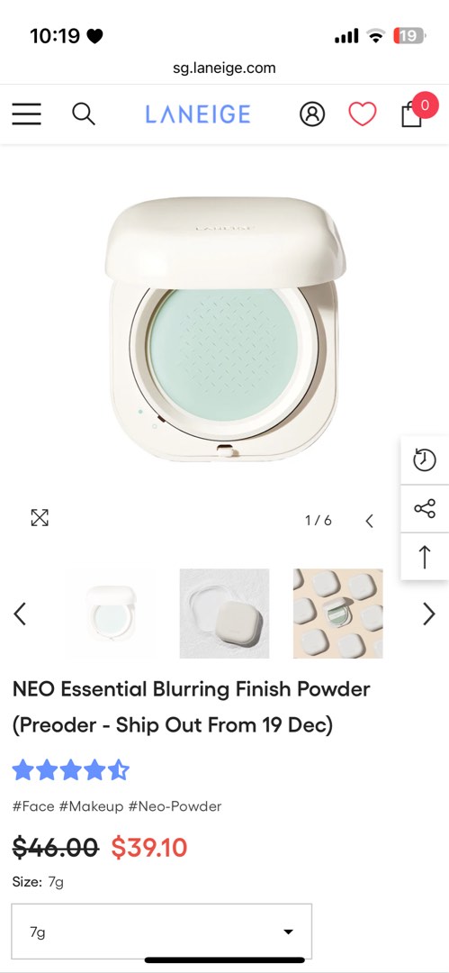 Laneige NEO Essential Blurring Finish Powder, Beauty & Personal Care ...