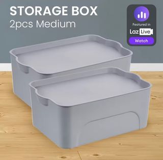 Locaupin Gray Storage boxes (2 Medium + 2 Small)