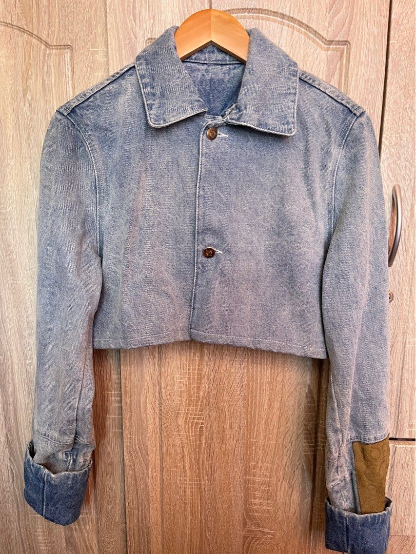 LOEWE Cropped Denim Jacket Luxury Apparel on Carousell