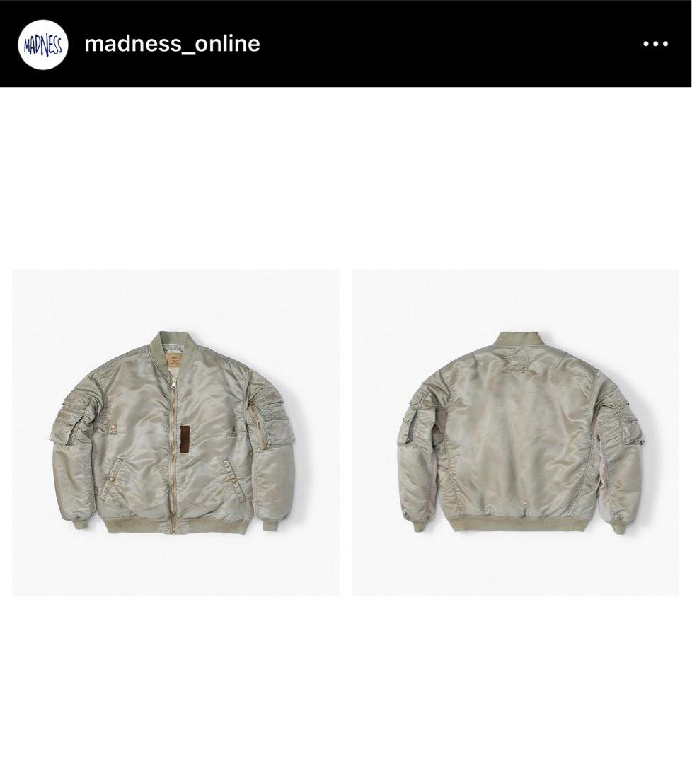 MADNESS 10TH VINTAGE MA1 FLIGHT BOMBER mdns wtaps nbhd dcdt wind and sea goopi goopimade