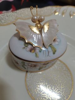 Mother of Pearl Butterfly brooch with real pearl