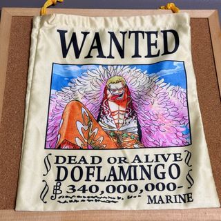One Piece Doflamingo Wanted Poster Drawstring Pouch 21x27cm back to back design (no label) - Php 99  2 pieces available
