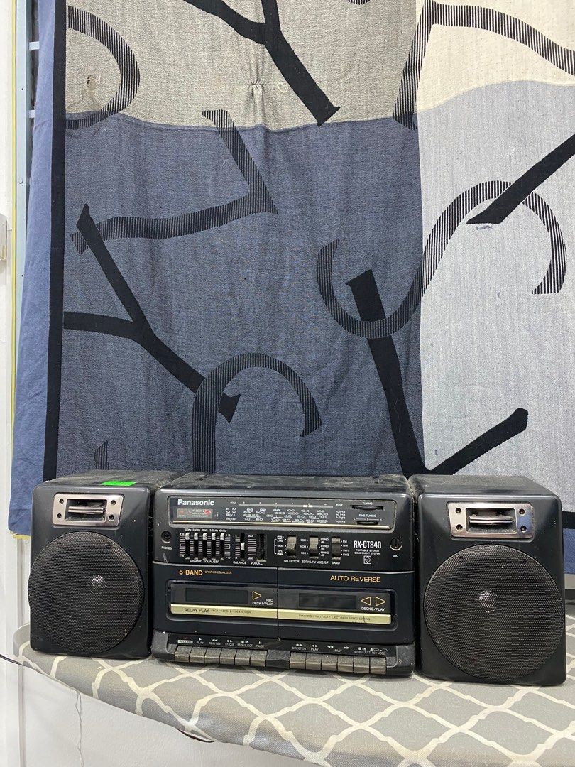Panasonic RX-CT840 Black Dual Cassette Player BOOMBOX, Audio, Soundbars ...
