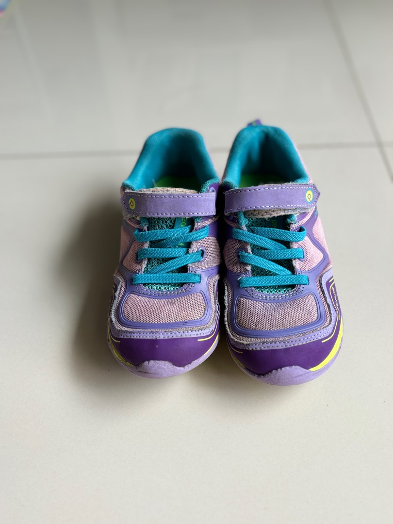 Pediped Girls Force Sneaker, Hot Pink, 8-8.5 Toddler US