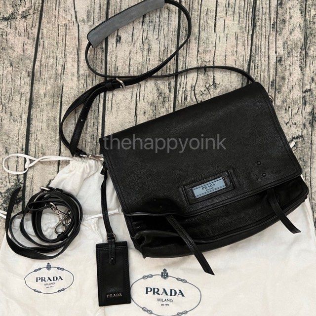 Prada etiquette leather bag new arrivals
