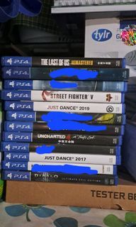 PS4 Games: Last of us 1, Killzone, Uncharted, etc.