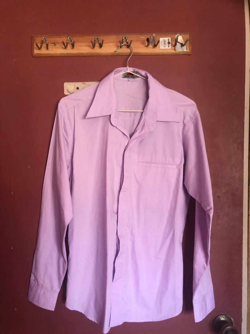 Purple Long-Sleeved Polo (Category: Formal Shirts) located in Paranaque City. Submitted by declutterbossu (Listing ID 1302950090, Image 1). Description: Only used this item once for an event, so it still looks good as new. RFS: Decluttering ; doesn’t fit my style/wardrobe na..