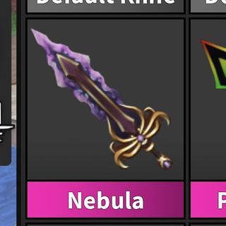 Roblox Murder Mystery 2 MM2 Knife Godly Blade Nebula Purple