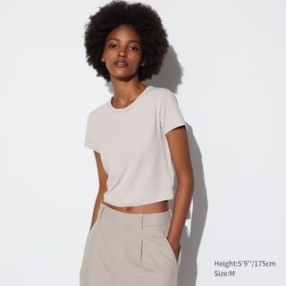 [S] Uniqlo Airism Cropped Top