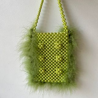 Shein Green Beaded Hand Bag (PREORDER) Formal and Casual Wear for Weddings Prom Event Cute Modern Aesthetic Bag
