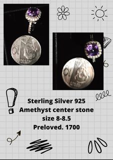 Sterling Silver 925 Amethyst Ring