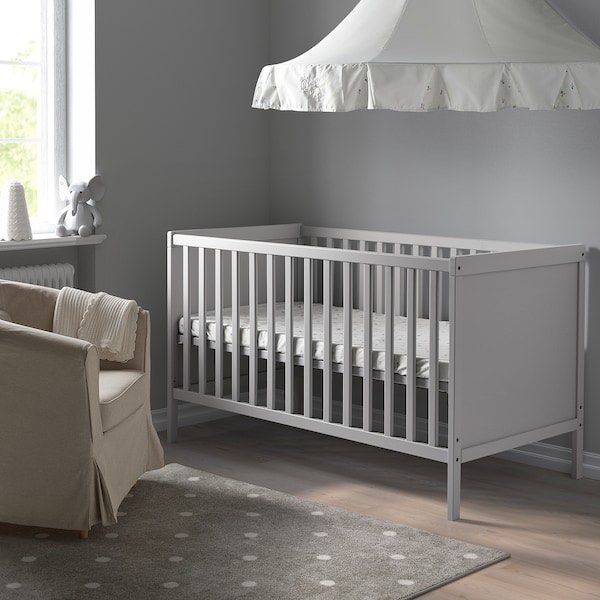 Grey baby cot outlet