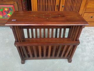 70’s wavy rattan wall magazine rack, Furniture & Home Living, Furniture ...