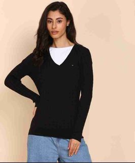 Tommy Hilfiger Cable Knitted V-Neck Sweater