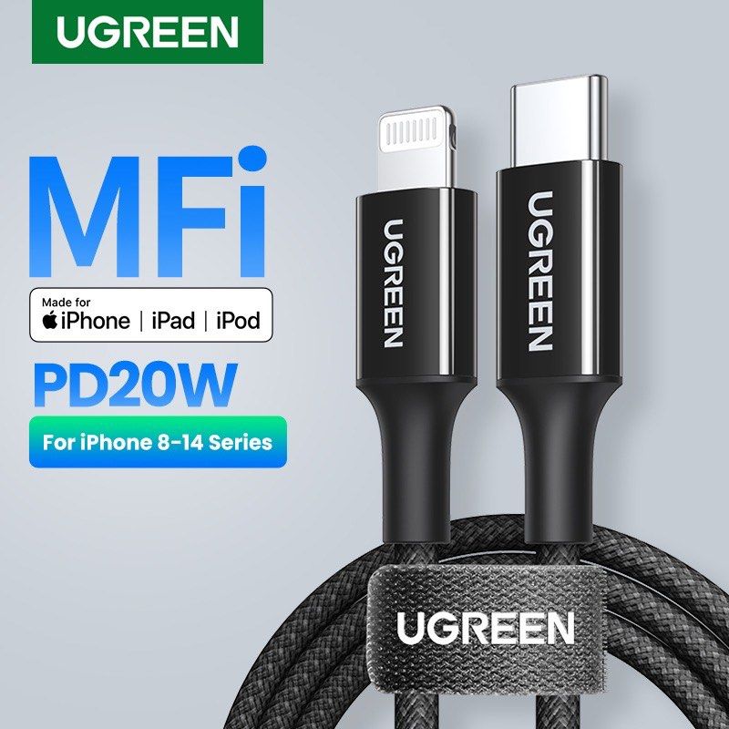 UGREEN IPHONE TYPE C TO LIGHTNING CABLE ABS BRAIDED (Category: Chargers & Cables) located in Taguig. Submitted by imackdigitalstrading (Listing ID 1303018919, Image 1). Description: .