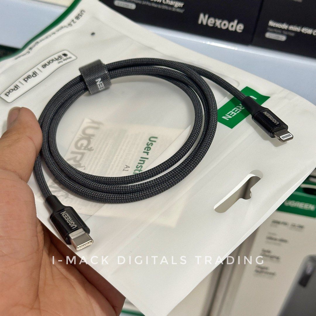 UGREEN IPHONE TYPE C TO LIGHTNING CABLE ABS BRAIDED (Category: Chargers & Cables) located in Taguig. Submitted by imackdigitalstrading (Listing ID 1303018919, Image 2). Description: .