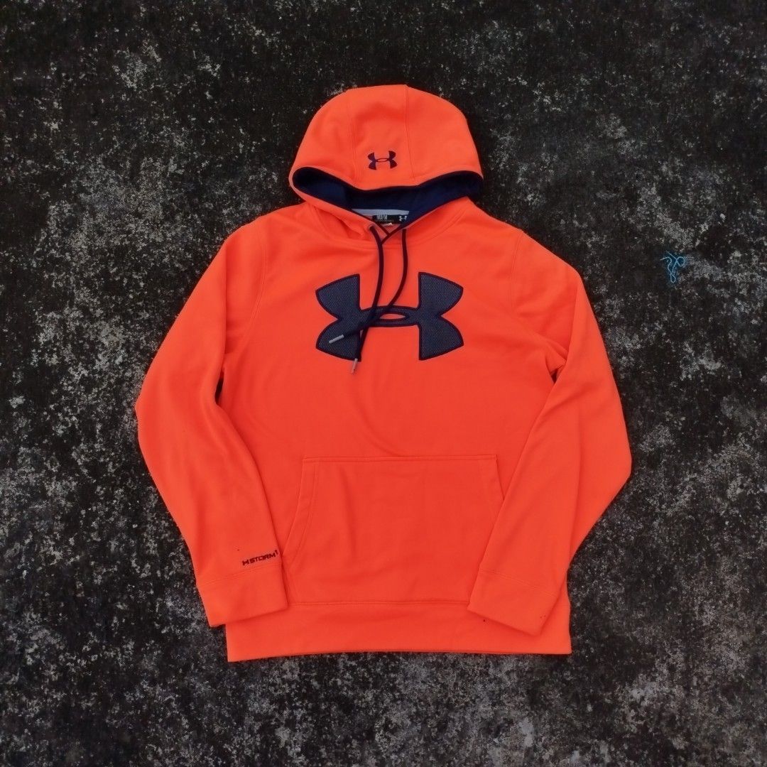 Neon orange under armour hoodie best sale