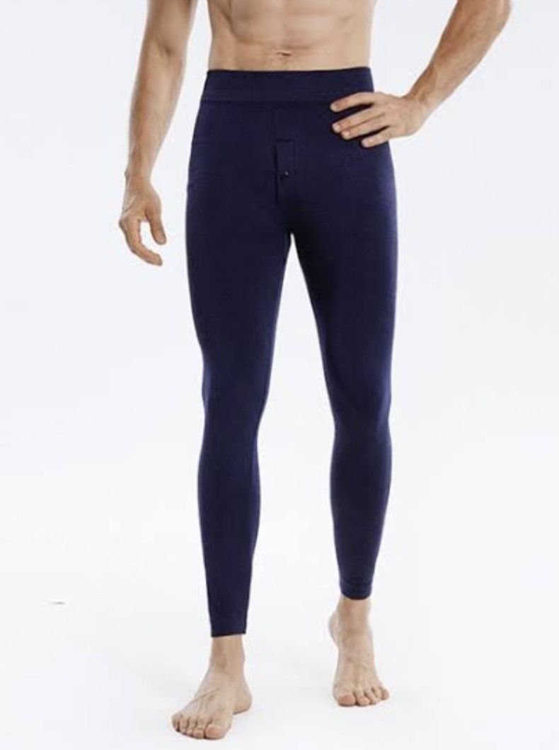 UNIQLO HEATTECH Ultra Warm Thermal Baselayer Base Layer Pants Tights Long Johns Leggings Winter Snow Size Medium Navy Blue