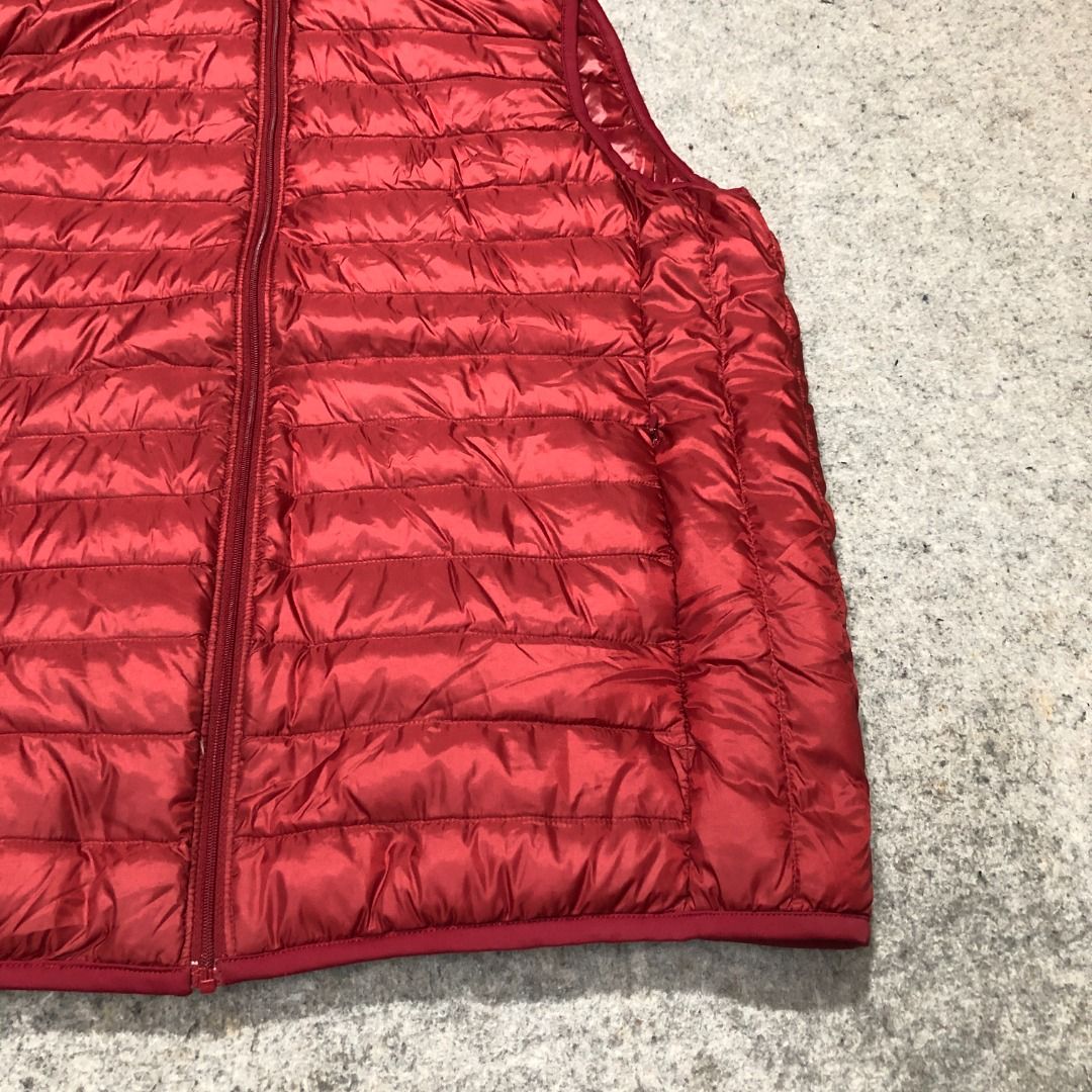 UNIQLO Ultra Light Down Lipstick Red Gilet Vest Size Large Winter Snow Men s Fashion Coats Jackets and Outerwear on Carousell