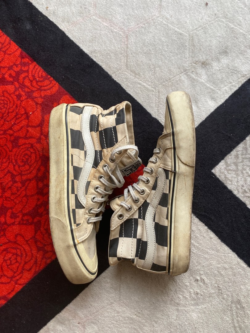 Vans mega check sk8 hi cheap