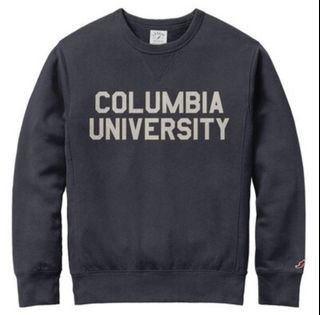 Vintage LEAGUE Columbia University Stadium Fleece Crew Neck Pullover Shirt Navy Blue Size Small Sweatshirt