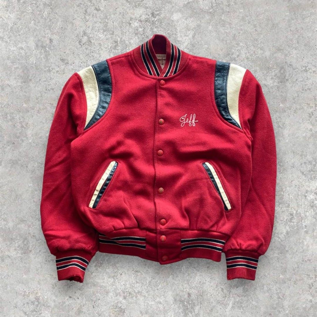 Vintage 1950's Holloway Varsity Jacket with Lakers back chainstitched,  Men's Fashion, Coats, Jackets and Outerwear on Carousell
