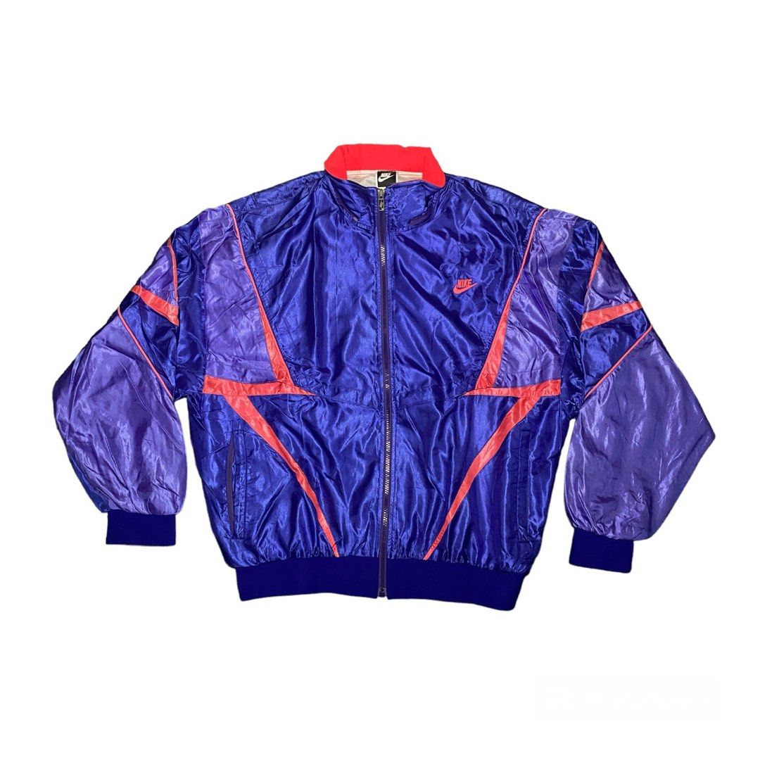 Vintage 90s Nike Chrome Purple Nylon Windbreaker Men s Fashion Coats Jackets and Outerwear on Carousell