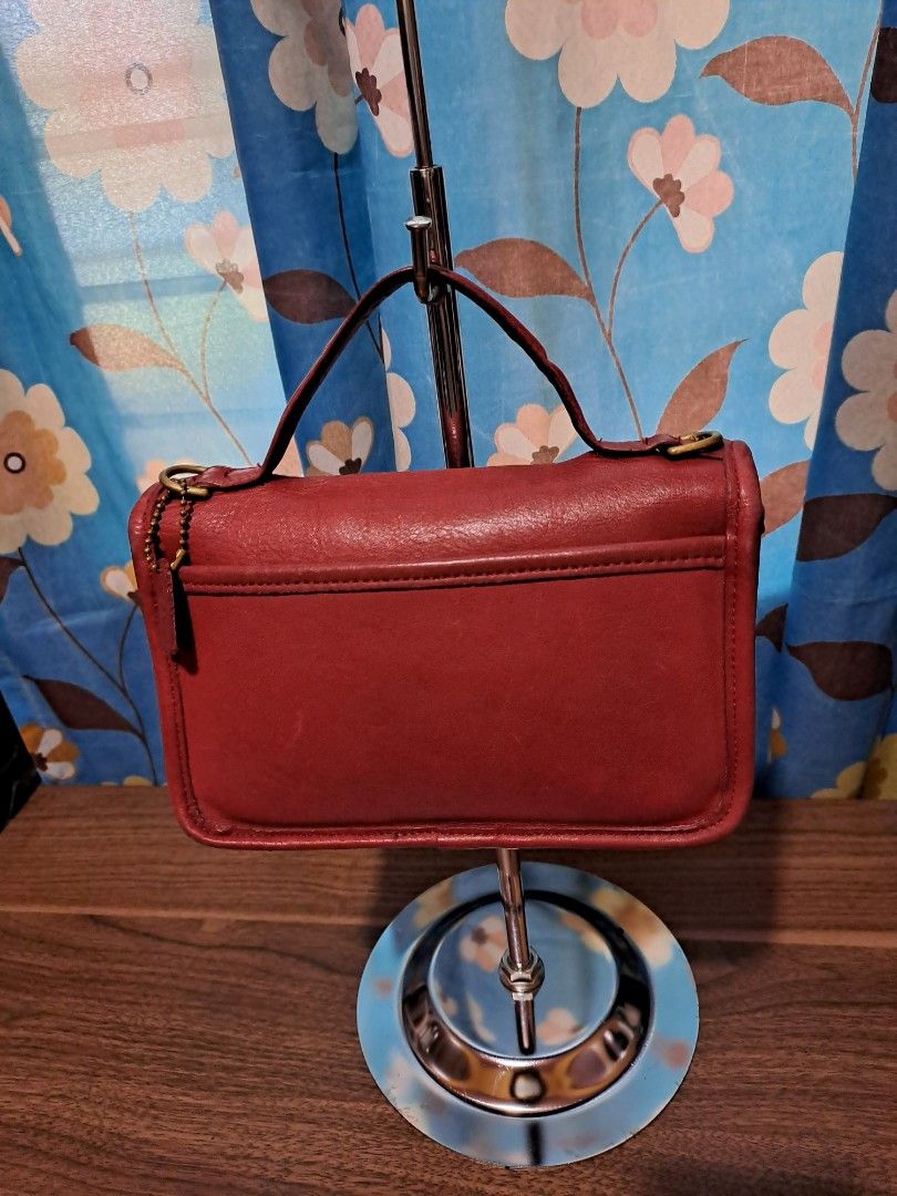Vintage Coach 9924 Red Top Handle Casino Bag Women s Fashion Bags Wallets Shoulder Bags on Carousell