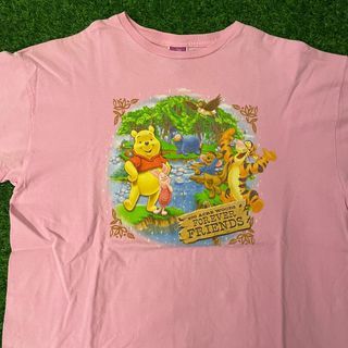 Vintage Disney Winnie the Pooh 100 Acre Woods Forever Friends Mega Print Shirt