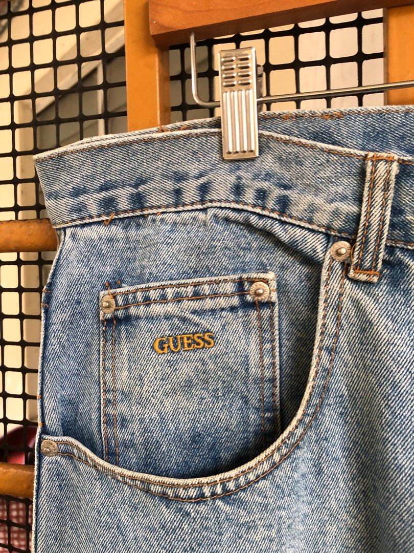 Vintage GUESS USA Baggy Denim Jeans Men s Fashion Bottoms Jeans on Carousell