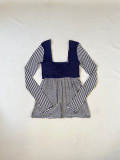 Vintage hollister most sought after babydoll stripes in navyblue colorway dainty coquette  top