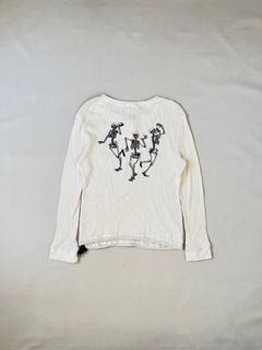 vintage rebellious one skull dancing knitted cybergrunge top
