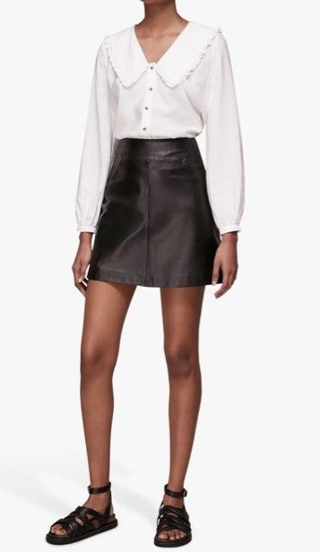 Leather skirt size 12 hot sale