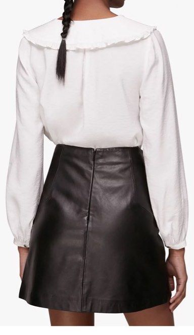 Whistles A Line Leather Skirt Size 12 Women s Fashion Bottoms Skirts on Carousell