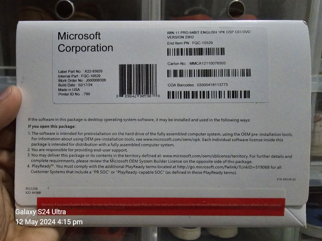 WINDOWS 11 PROFESSIONAL (Category: Software) located in Manila. Submitted by computek (Listing ID 1303010358, Image 1). Description: PICK-UP 📌 📌 SM MEGAMALL BUILDING B, 4TH FLOOR CYBERZONE 📌 1316 RIZAL MASONIC TEMPLE CAVITE STREET TONDO MANILA ✅️SEALED ✅️100% LICENSED ✅️CASH ON DELIVER ( LALAMOVE ) ✅️FREE ASSIST ✅️MONEYBACK IF PROVEN FAKE ✅️B.I.R REGISTERED CAN ISSUE OFFICIAL RECEIPT.
