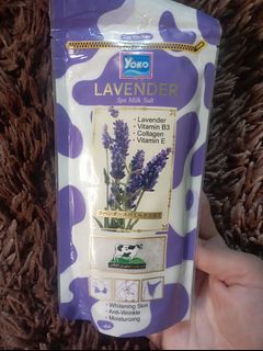 Yoko Lavender , Vitamin B3, Collagen Vitamin E, Milk Spa Salt 300G/ From Thailand