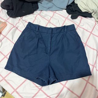 Zara navy blue trouser shorts