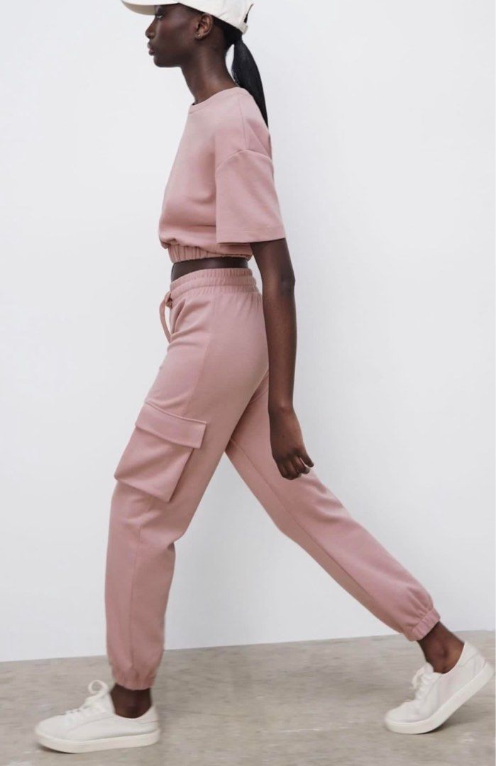 Zara pink joggers outlet