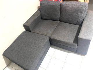 2 seater sofa with ottoman