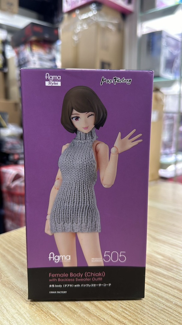 全新 Max Factory Figma 505 Body Chiaki With Backless Sweater Outfit 露背毛衣 ...