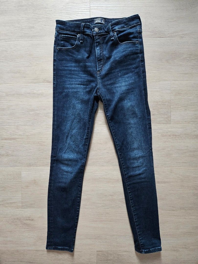 Abercrombie and fitch Simone high rise super skinny jeans Women s Fashion Bottoms Jeans Leggings on Carousell