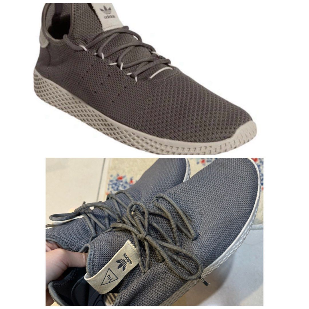 Adidas x Pharell Williams Tennis Hu in Cinder grey Men s Fashion Footwear Sneakers on Carousell