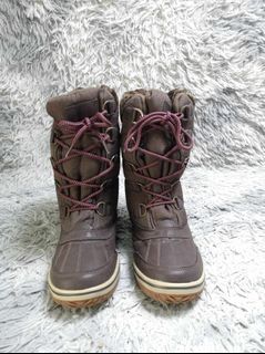 Albatre Choco Brown Fur Winter Lace Boots
