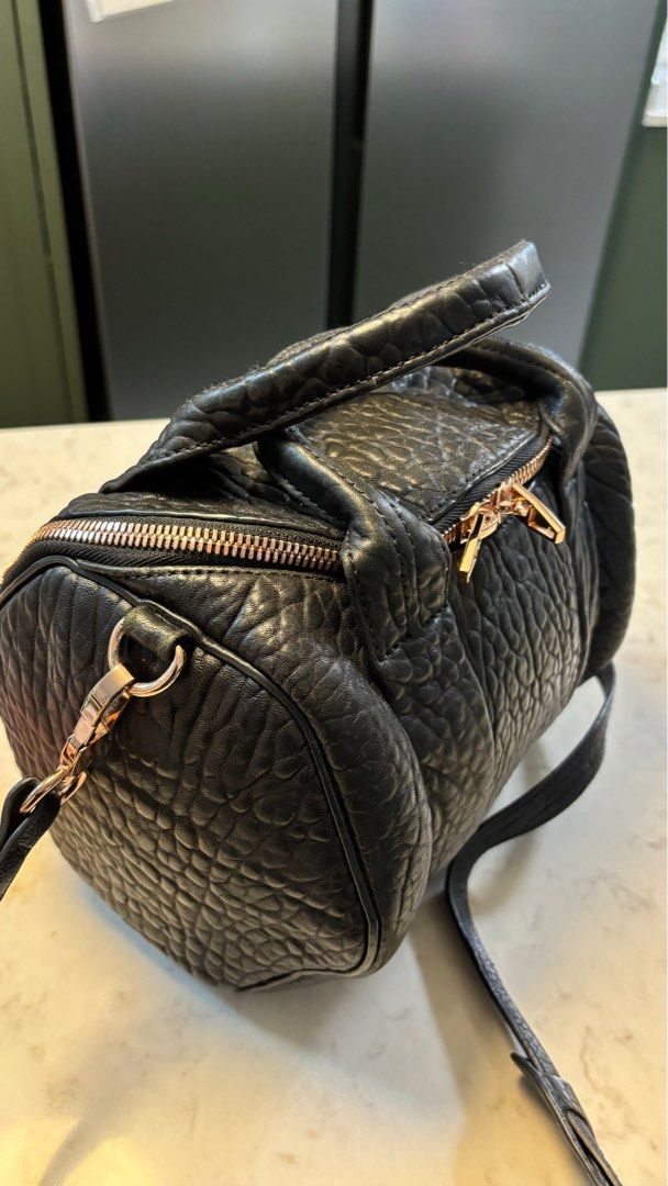 Alexander Wang Rockie Bag in black and rose gold