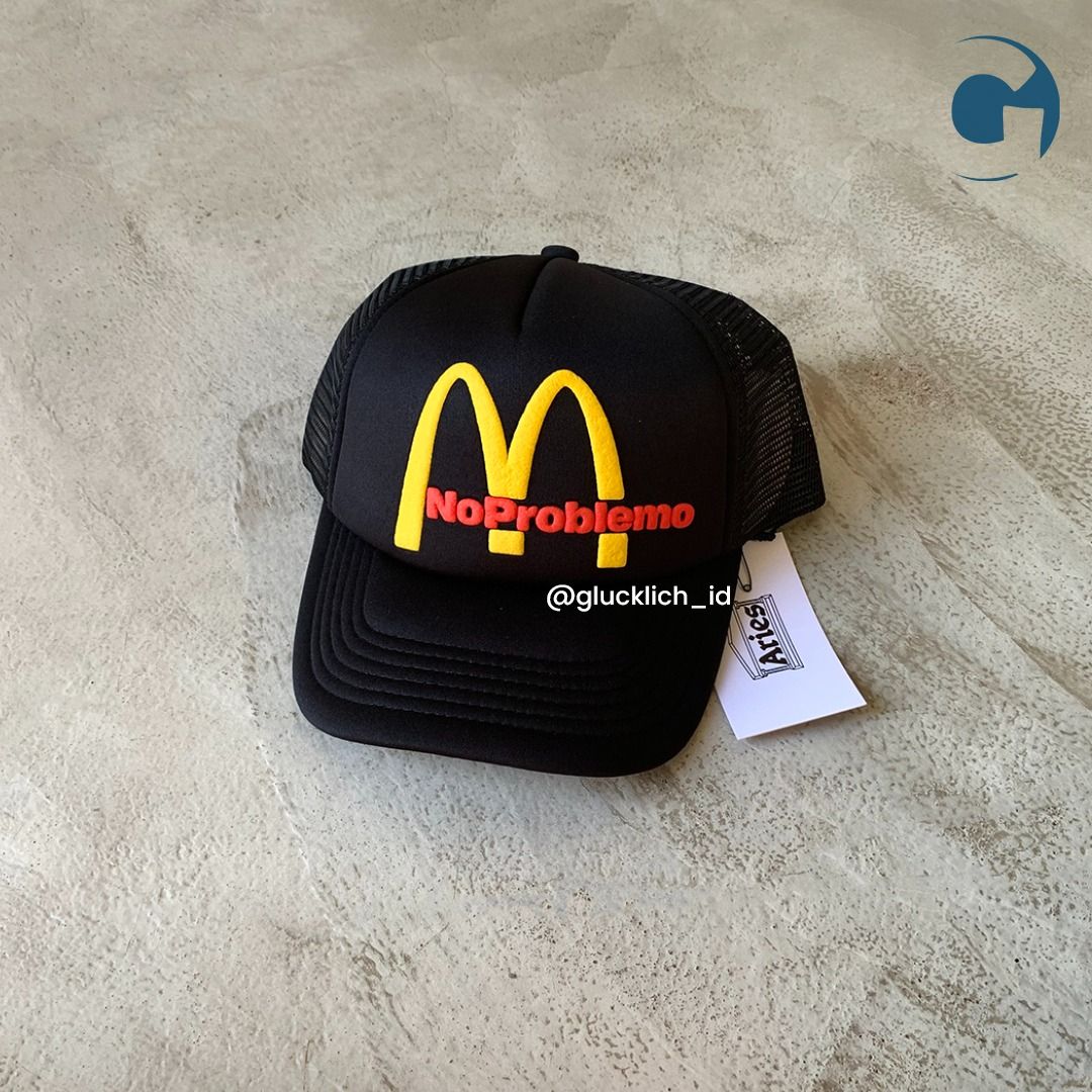 ARIES, Fast Food Trucker Cap in Black, Fesyen Pria