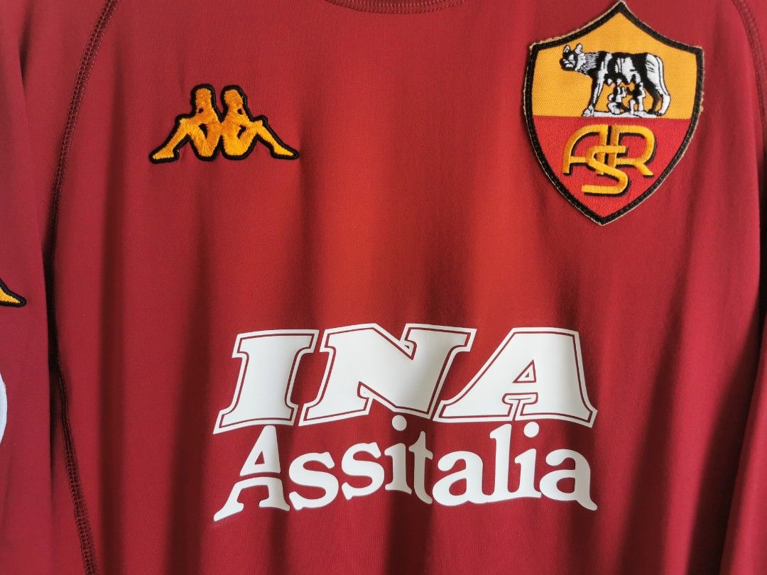 Totti As Roma Kappa 2001 2002 Third European UEFA Soccer Jersey Shirt L 626038 Grande